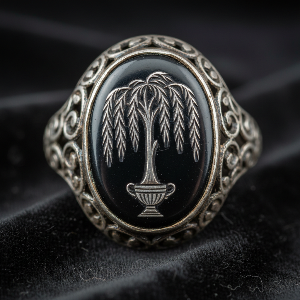Illustration for bijoux gothiques symbolisme