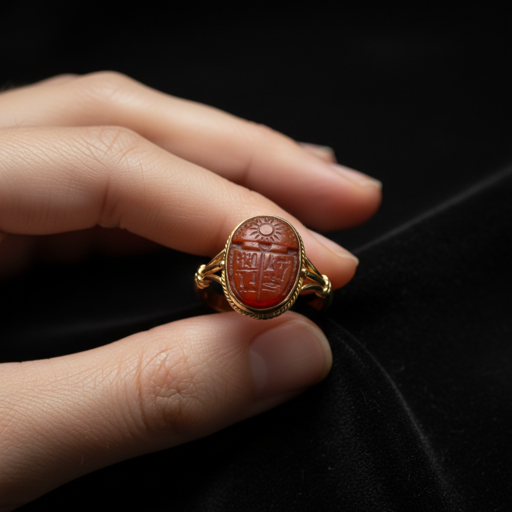 Illustration for symbole scarabée égyptien bijoux